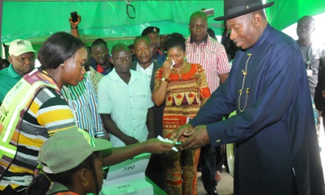 Nigeria's president Goodluck Jonathan