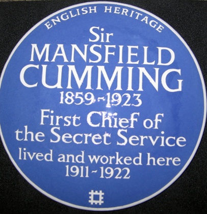 Mansfield Cumming plaque English Heritage