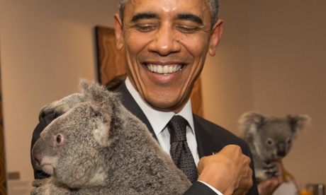 Obama and koala
