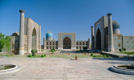 The Registan in Samarkand. ‘The result of the coming together of craftsmen and builders from across the empire’.