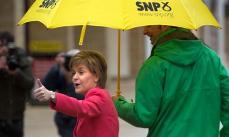 SNP leader Nicola Sturgeon on the campaign trail