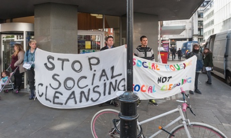 Housing crisis protesters call for more social housing in Barnet.
