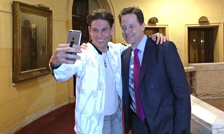 Joey Essex and Nick Clegg
