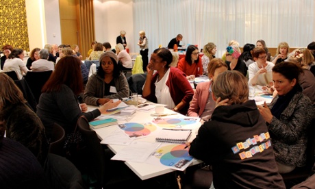 Networking session at the Guardian reading for pleasure conference 20 March 2015