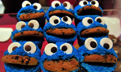 cookie monster cupcakes