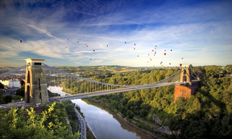 The Clifton Suspension Bridge in Bristol.
