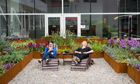 Taking a break at Google campus.