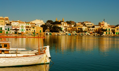 The fishing port of Portocolom in Mallorca