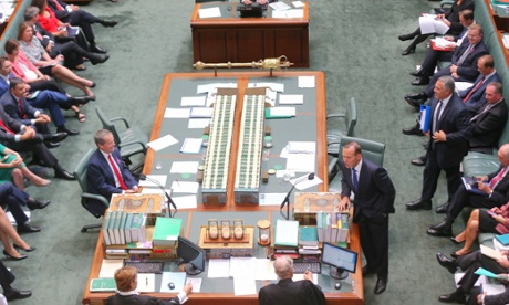 Tony Abbott calls an end to question time at the appointed time.