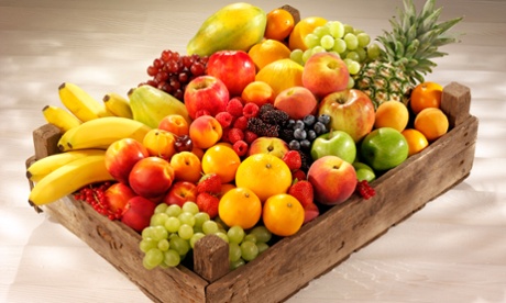 Crate of fresh fruit 