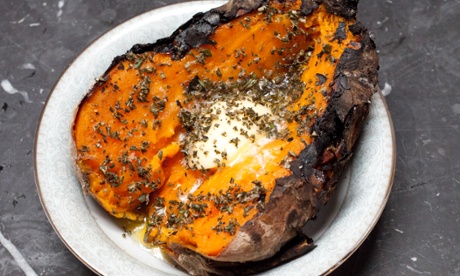 Roasted sweet potatoes.