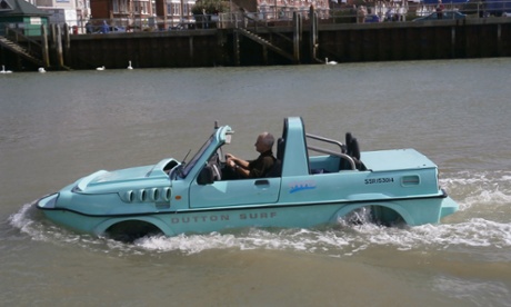 Flood relief: Tim Dutton pilots the Surf.