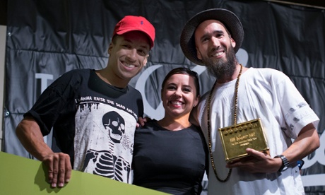 REMI, Double J's Myf Warhurst (AMP Judge and tonight's co-host) and Sensible J