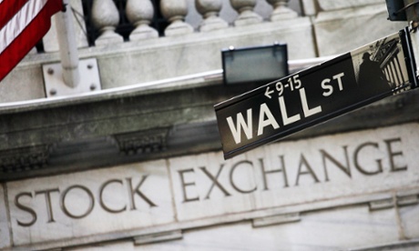 Wall Street sign outside the New York Stock Exchange in New York.