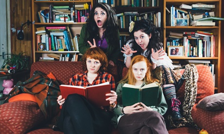 Caitlin and Caz with Helen Monks and Alexa Davies.