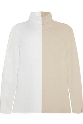 The spring one Fendi two-tone stretch-knit turtleneck sweater, net-a-porter.com