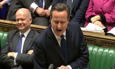 David Cameron speaking at Prime Minister's Questions