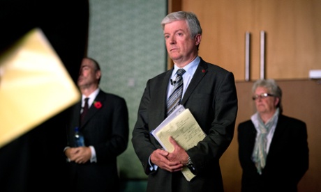 Tony Hall in November 2013 as he prepared to address delegates of the Confederation of British Industry (CBI)