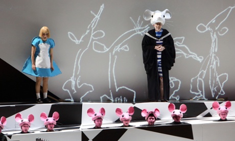 A scene from Alice in Wonderland.