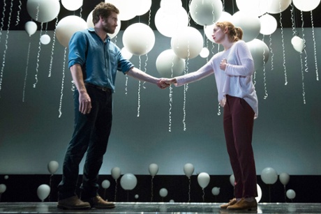 Ruth Wilson with Jake Gyllenhaal in her Broadway debut, Constellations.
