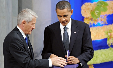 Thorbjorn Jagland and Barack Obama