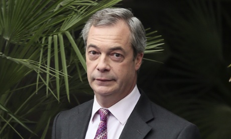 Nigel Farage at the ITV studios in London.