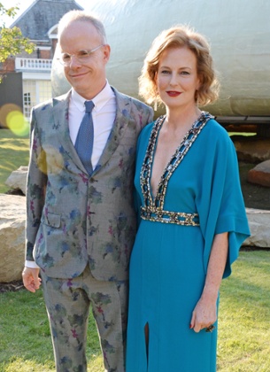 Obrist with co-director of the gallery Julia Peyton-Jones at the Serpentine gallery summer party, 2014.
