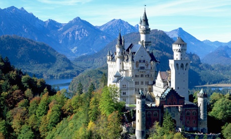Schloss Neuschwanstein, in Bavaria, Germany.