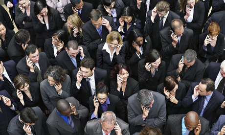 Businesspeople Using Cell Phones