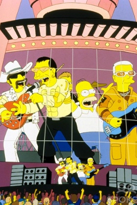 The SImpsons' Trash of the Titans. Homer invades a U2 concert