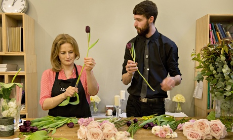 Harriet Green learns all about flower arranging at McQueens in Clerkenwell, London.