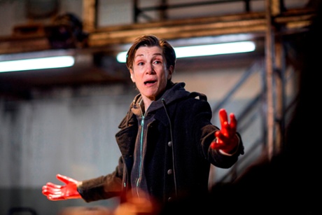 Harriet Walter as Brutus in the all-female production of Julius Caesar at the Donmar Warehouse.