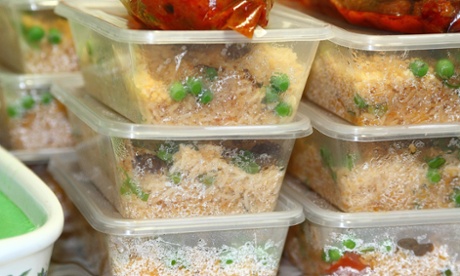 Food in plastic containers