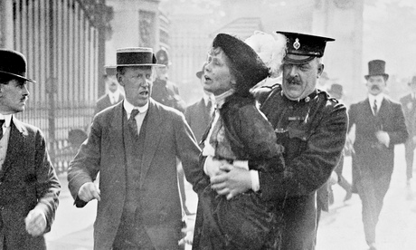 Emmeline Pankhurst being arrested in 1914