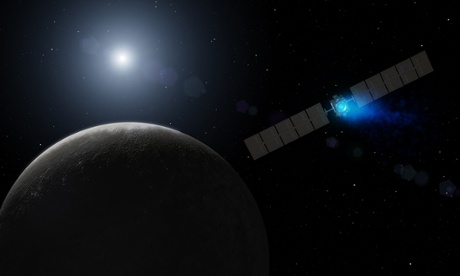 Artist's impression of the Dawn spacecraft en route to Ceres.