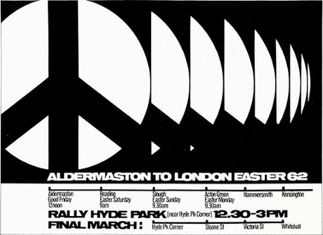 Ken Garland, poster for the Campaign for Nuclear Disarmament, 1962