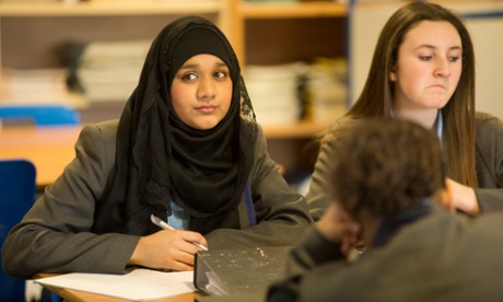 Students at Walthamstow academy in London.
