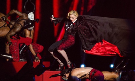 Madonna falls at the Brit Awards.