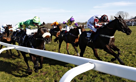Will Kennedy riding Ebony Express winning the William Hill Imperial Cup at Sandown