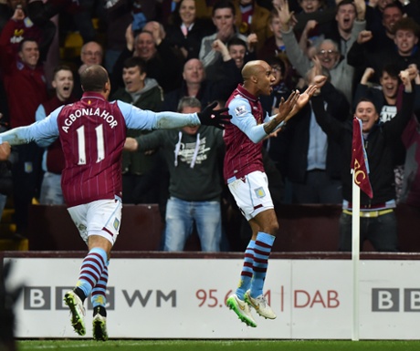 Fabian Delph, right, celebrates opening the scoring.