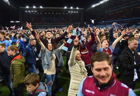 Some happy Aston Villa fans today.