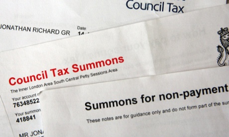 Council tax summons for non-payment.