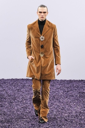 A model on the JW Anderson menswear catwalk.