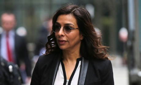 Shobna Gulati arrives at the high court.