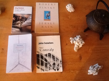 books on floor