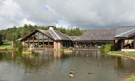 Lovely weather for ducks? Tebay services from the pond. Photograph: Alamy