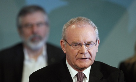 Sinn Fein’s Martin McGuinness, the deputy first minister of Northern Ireland.