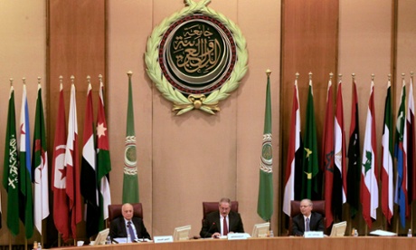 The Arab League foreign ministers' meeting in Cairo on Monday.