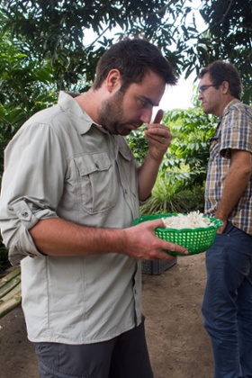 Simon Constantine from the cosmetics retailer Lush on a sourcing trip in Ghana.