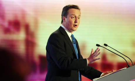 David Cameron in an election debate in 2010